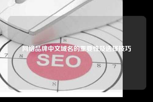 网络品牌中文域名的重要性及选择技巧